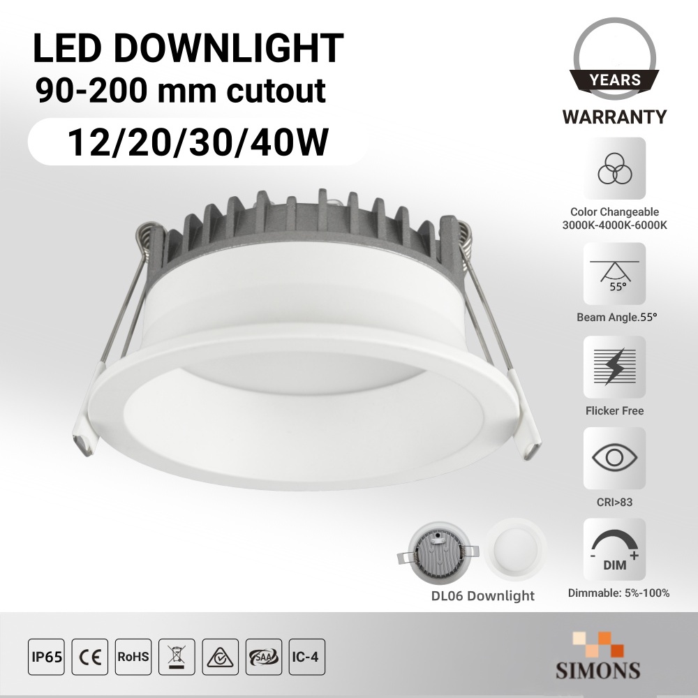 DL06  Light Emitting Diode Downlight Recessed Narrow Edge Anti-Glare Ceiling Downlight Villa Hotel Project Thin Segment Concealed No Main Lighting