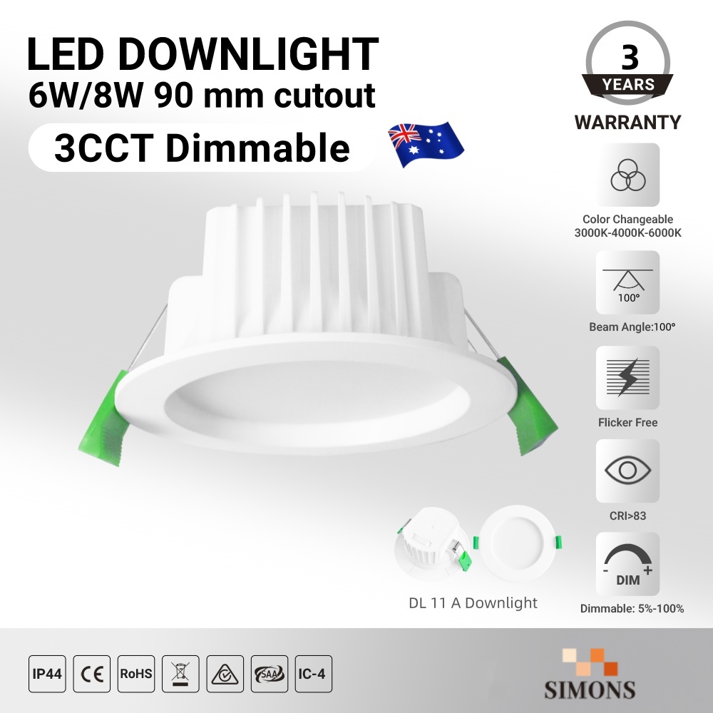 DL11 adjustable downlight dimmable led recessed lights australian home light outdoor saa certificate downlight 10w ip44 waterproof