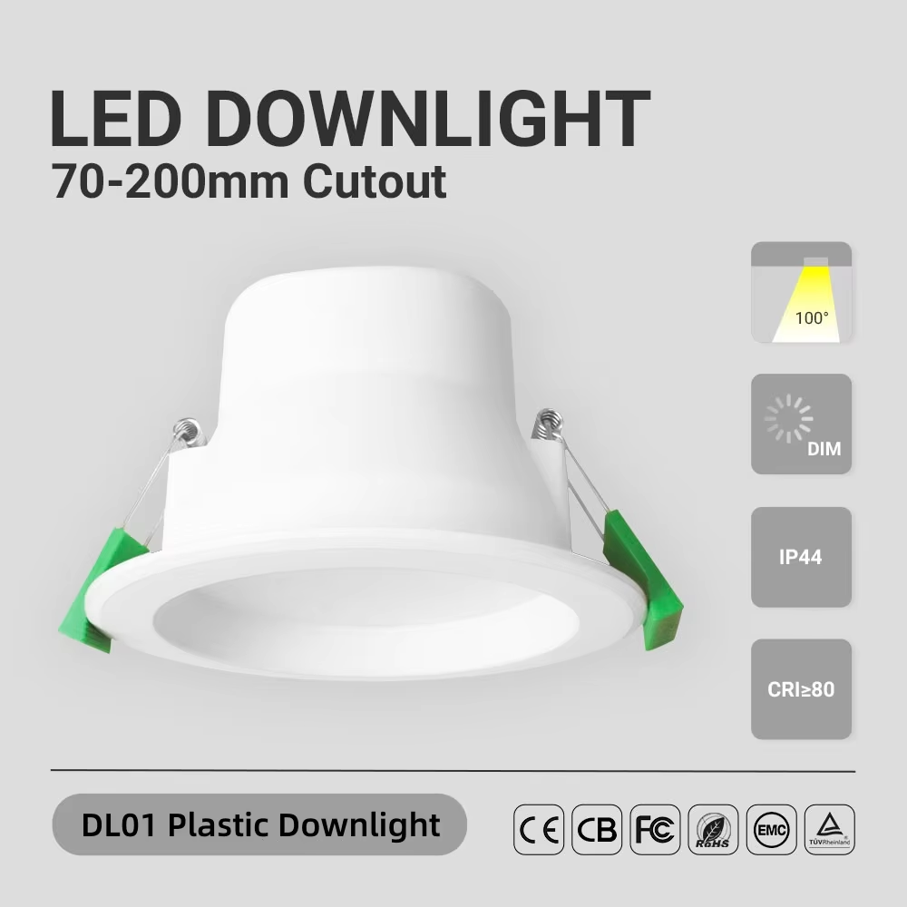 DL01 Green Button Concave Saa LED Downlight 10w Recessed Dimmable Ceiling Downlight Aluminum Downlight Waterproof Commercial Lighting Household Light Spotlights