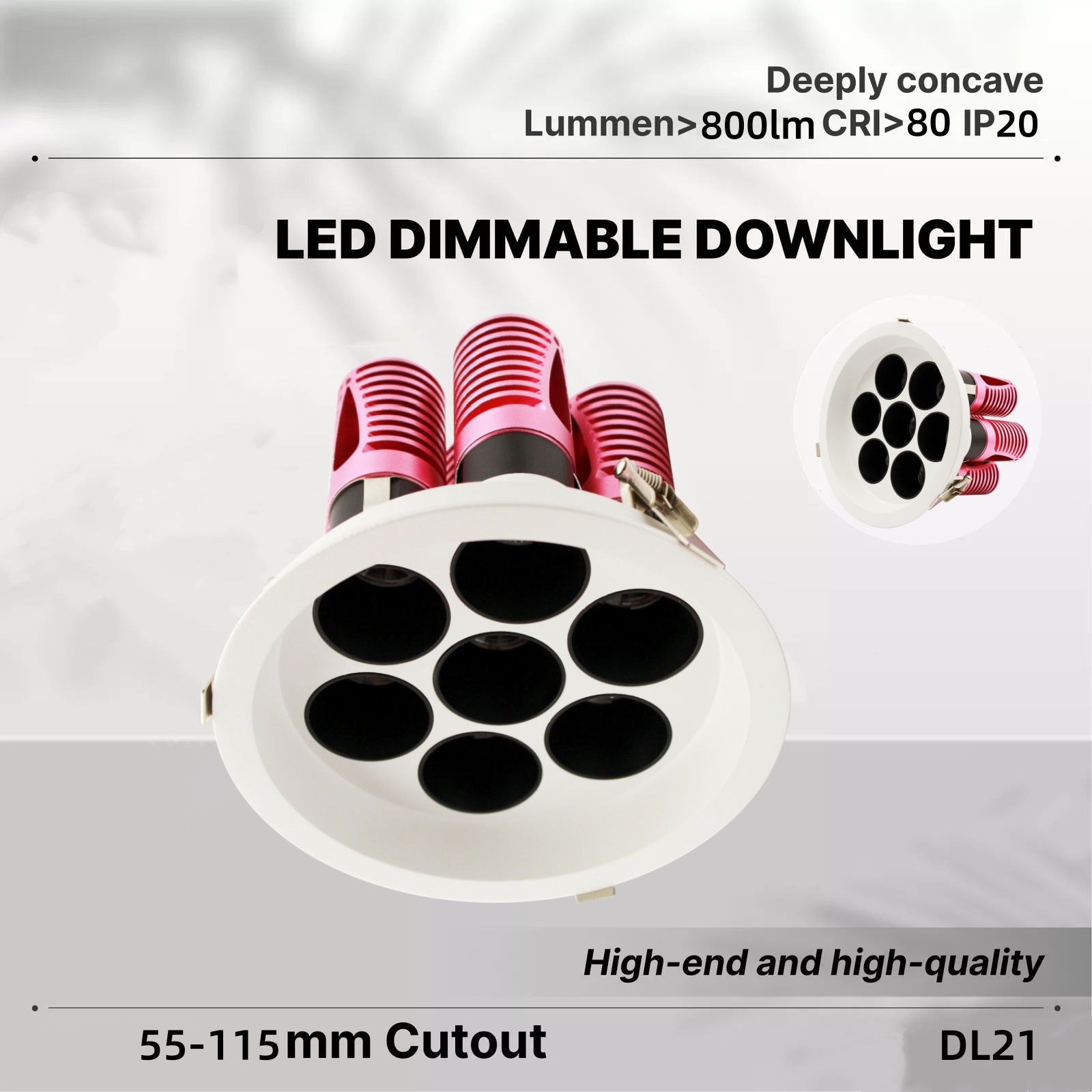 DL21 Engineering lighting Hotel Spotlight 6W 18w 24w 40w Anti-Glare Indoor Ceiling AluminumDown Light Recessed Mount COB Spot lights