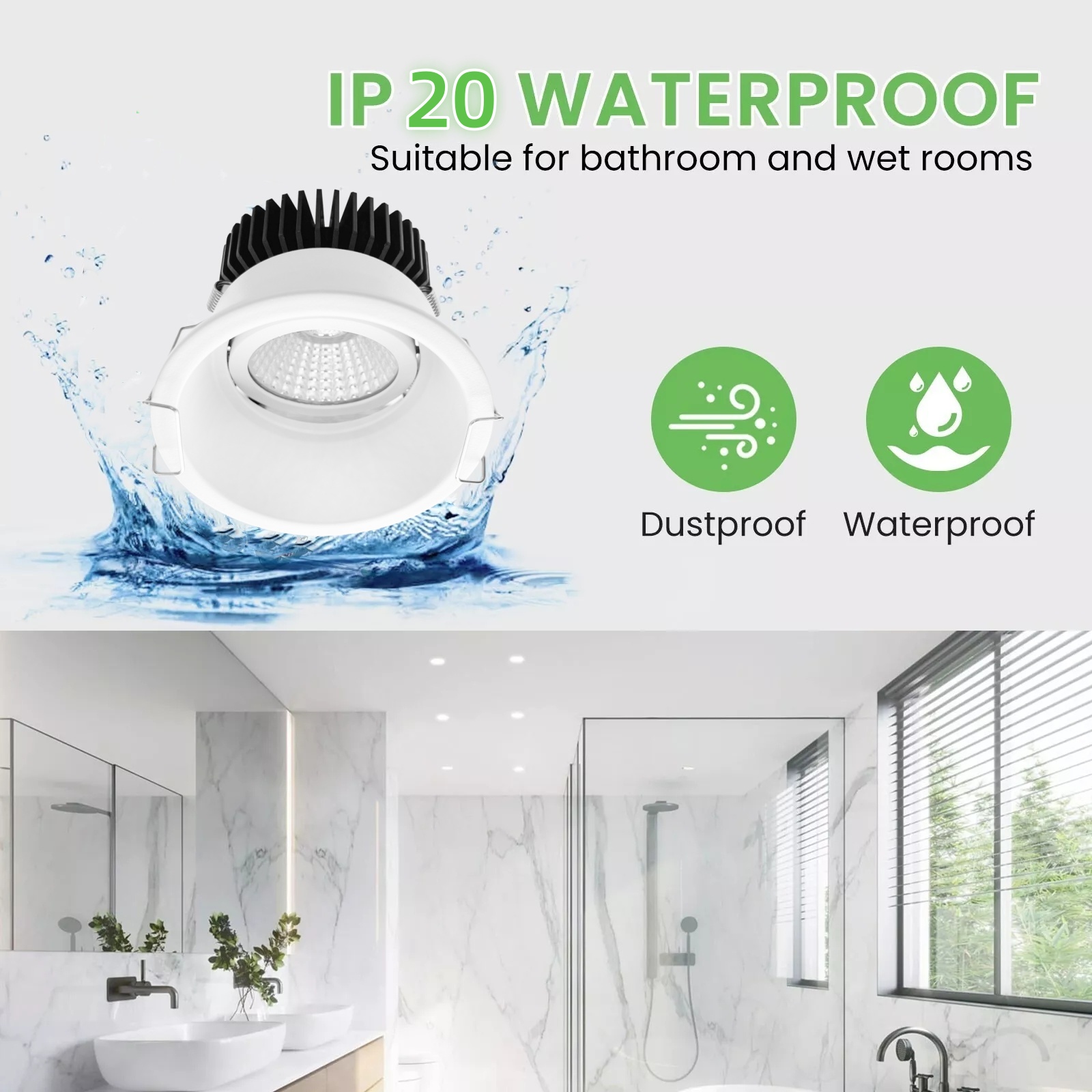 DL24 90mm Cutout Recessed LED Downlight 10W COB saa  Anti-Glare Wall Wash Spotlight for Living Room Mountain Design Aluminum led lamp