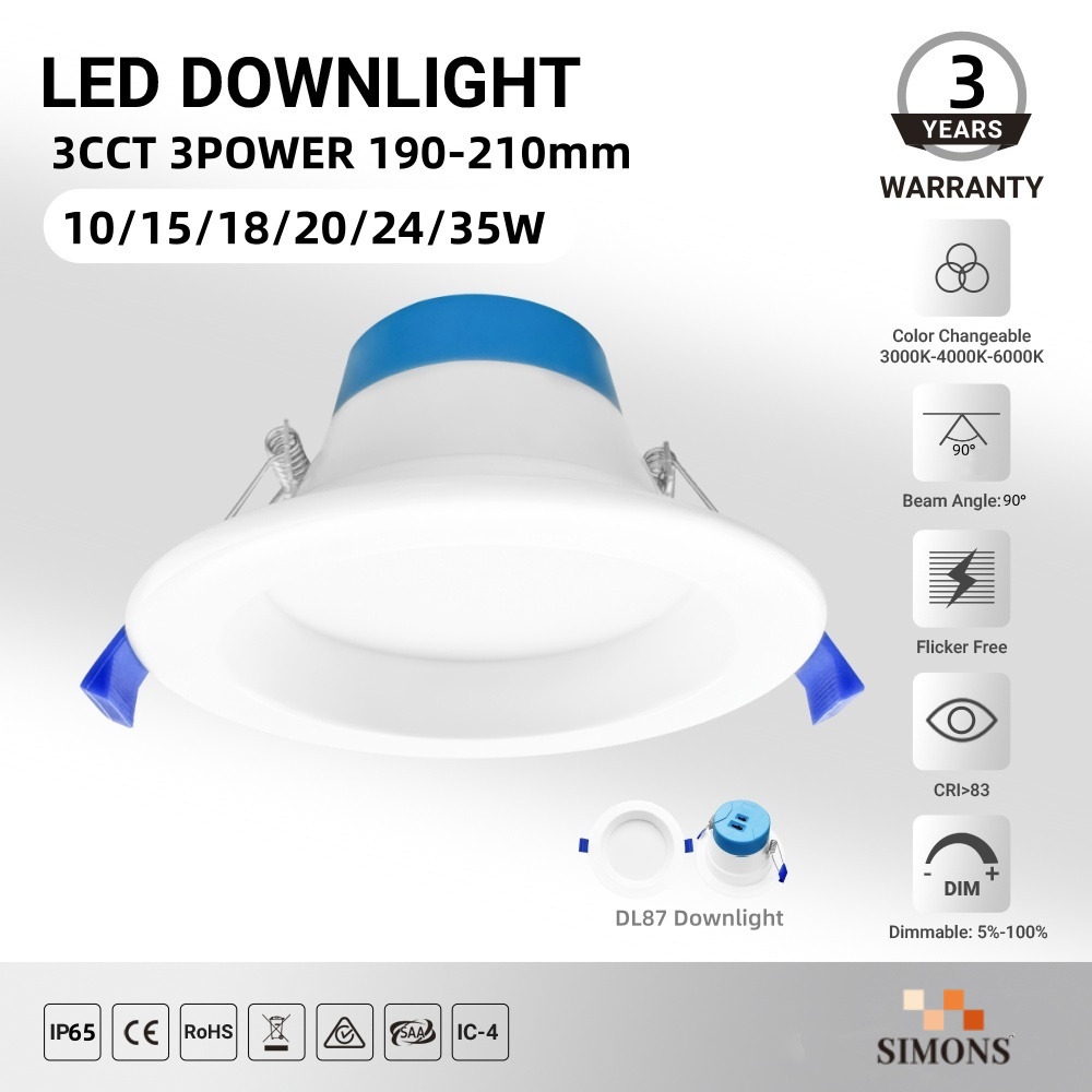 DL87 Spot Down Light Saa ce IP65 Waterproof Anti-Glare Aluminum Downlight 20W 35w Ceiling Spotlight No Glare Supermarket hotel light