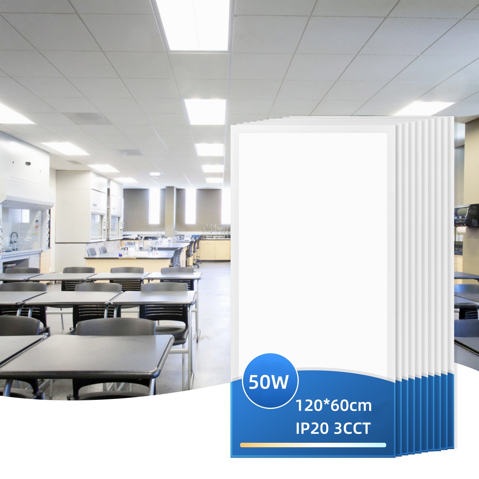 LED Panel Light 120x60 50W Ceiling Light AC 220-240V  homes offices garages warehouses basements hospitals light Modular Ceiling