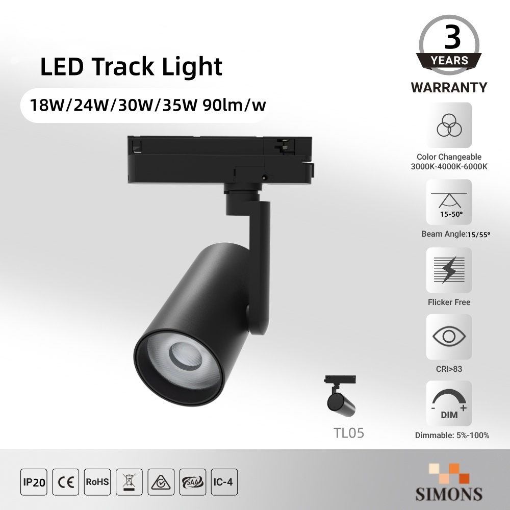 TL05 LED Spotlight Clothing Stores LED Ceiling Lights Retail Spaces Ultra-Bright Commercial Home COB Track Light Accent Wall Lighting